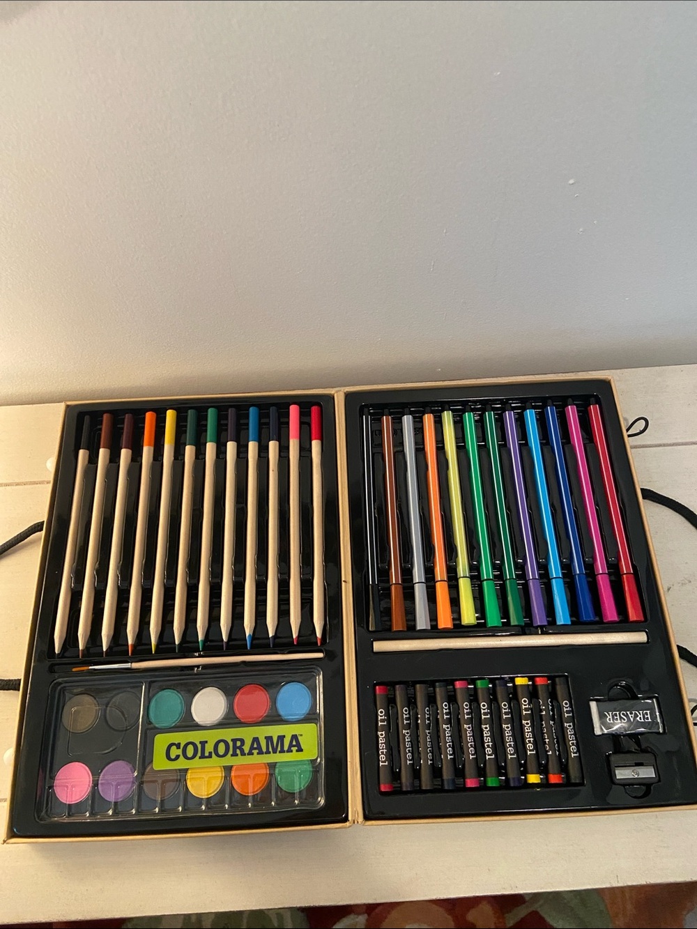 Colorama 51 Piece Coloring Art Kit In Case With Carrying Handle